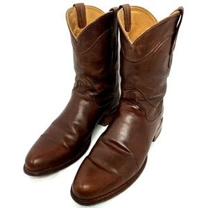 TECOVA'S 1002 THE EARL ROPER COWBOY BOOTS  BOURBON SZ 11 D